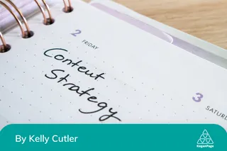 Image of planner with ‘content strategy’ written on the page.