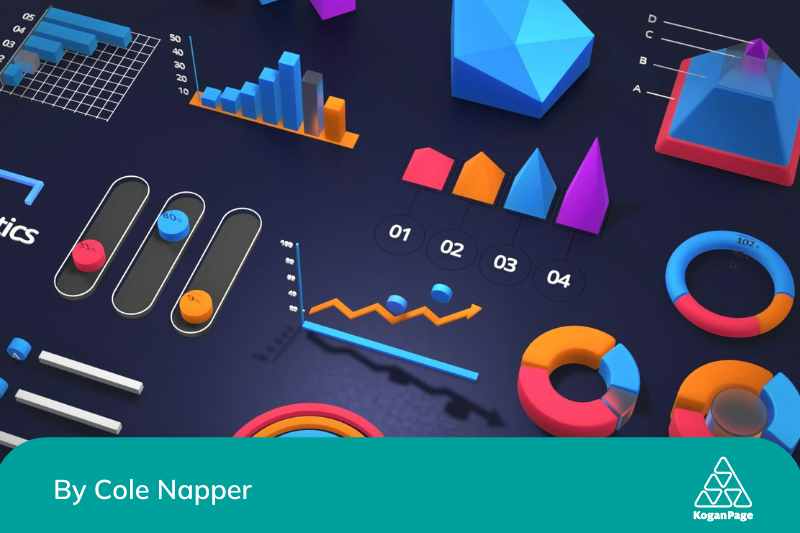 Showing different graphs, diagrams, pie charts, and bar charts to represent people analytics