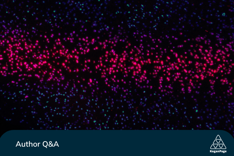 Magnification of cancer cells, which are green, pink and purple bright cells star-like on a black background. Enabling Novel X-ray Sources to Deliver Tumor-Killing Radiation